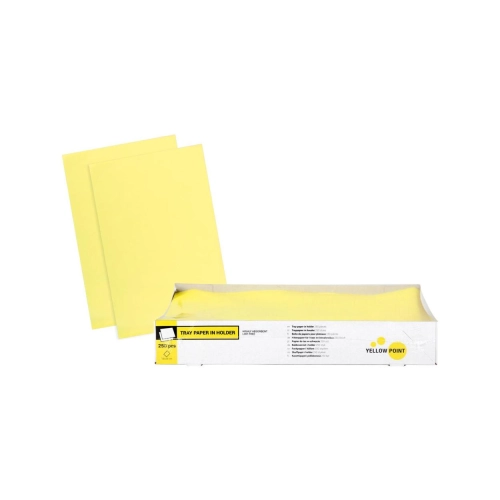 Yellow Point Boîte de papiers pour plateaux 18x28 cm jaune 250 pcs