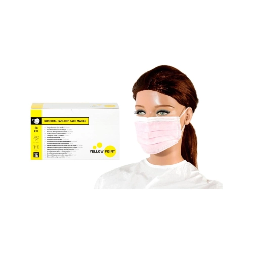 Y.P. masques Type IIR avec élastiques rosa 50 pcs