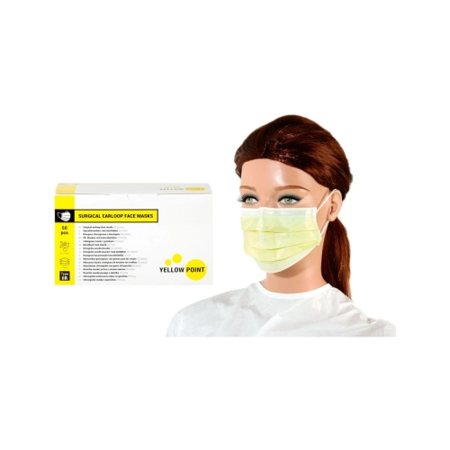 Y.P. masques Type IIR avec élastiques jaune 50 pcs
