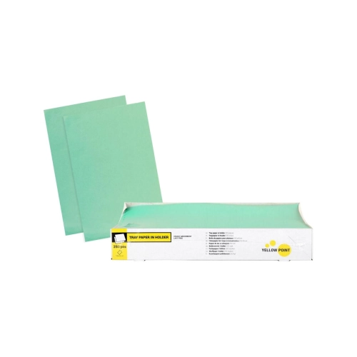 Yellow Point Boîte de papiers pour plateaux 18x28 cm vert 250 pcs