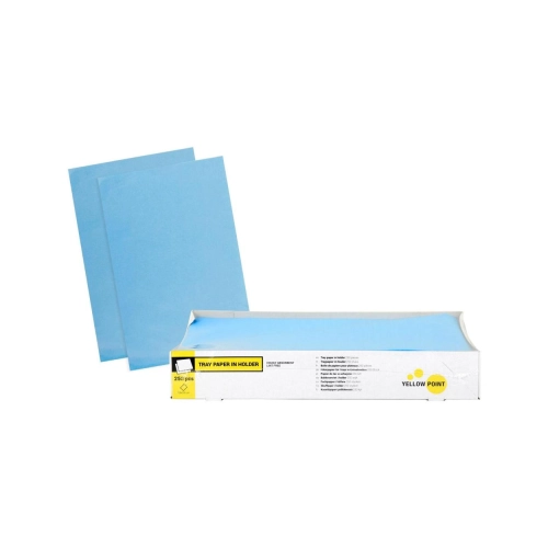 Yellow Point Boîte de papiers pour plateaux 18x28 cm bleu 250 pcs
